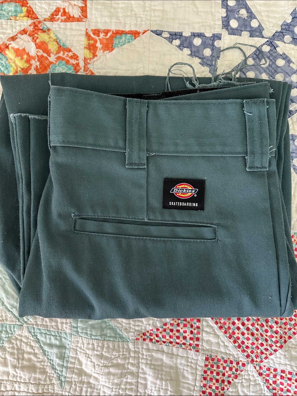 Dickies Men's Straight Skater Pants Cut-Off - Teal Green